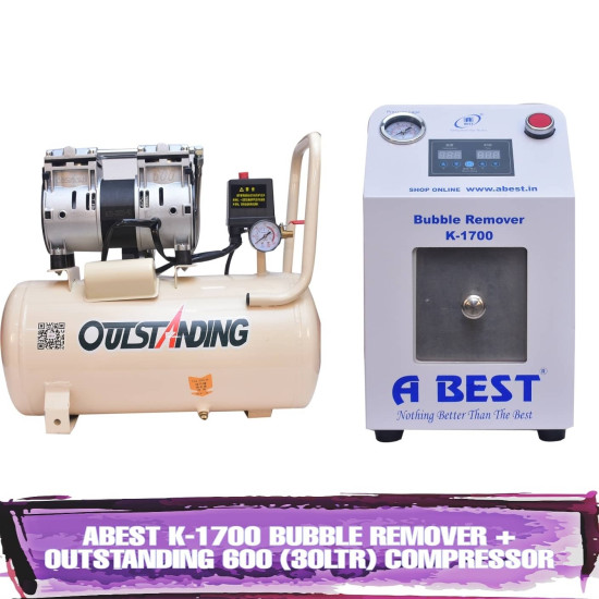 ABEST K-1700 BUBBLE REMOVER WITH 30 LTR OUTSTANDING COMPRESSOR.