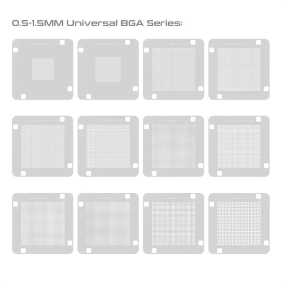 MARTVIEW RB-03 MULTI-FUNCTIONS AUTOMATIC POSITIONING UNIVERSAL BGA REBALLING STATION HOLDER TEMPLATE WITH 36 PCS STENCILS