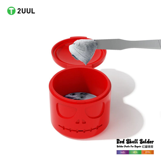 2UUL RED SKULL SERIES 148℃/183℃/199℃ SOLDER PASTE FOR PCB REPAIR - 50G 