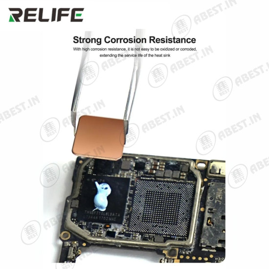 Relife RL-093A Ultra-Thin 0.1MM Copper Chip Heat Sink for BGA IC Cooling