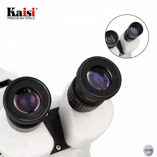 KAISI 20X/40X WIDEFIELD STEREO BINOCULAR MICROSCOPE WITH LED LIGHT