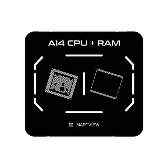 MARTVIEW RB-02 7IN1 CPU REBALLING STENCIL FULL SET FOR IPHONE A8 A9 A10 A11 A12 A13 A14