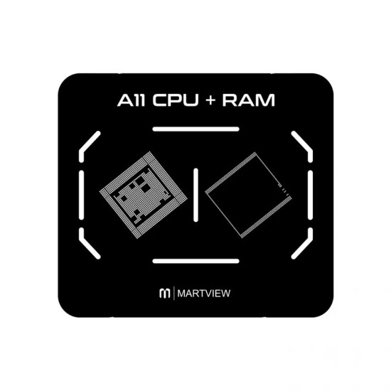 MARTVIEW RB-02 7IN1 CPU REBALLING STENCIL FULL SET FOR IPHONE A8 A9 A10 A11 A12 A13 A14