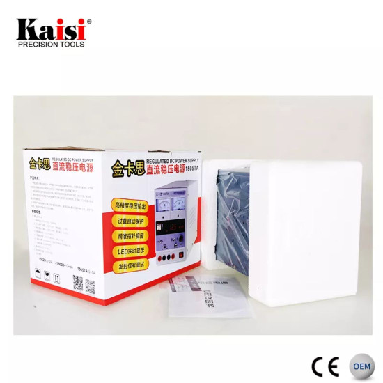 KAISI 1503D+ ADJUSTABLE DC POWER SUPPLY WITH AMPERE & VOLTAGE METER - 15V-3AMP