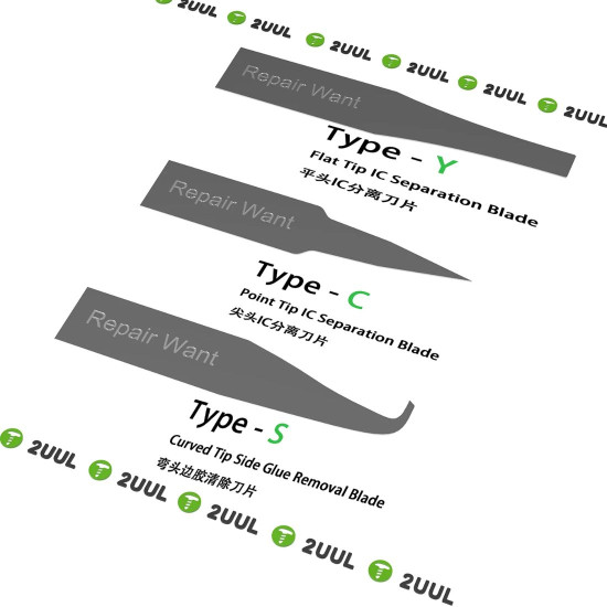 2UUL X REPAIR WANT YCS 3 IN 1 BLADES SET FOR MOTHERBOARD BGA IC GLUE CLEANING