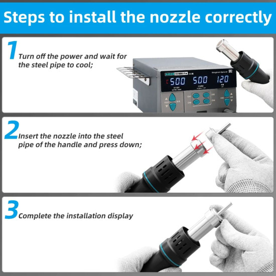 SUGON 8610DX-PRO HOT AIR REWORK STATION WITH LED DISPLAY & 5 NOZZLES - 1000W  (UPGRADED) 