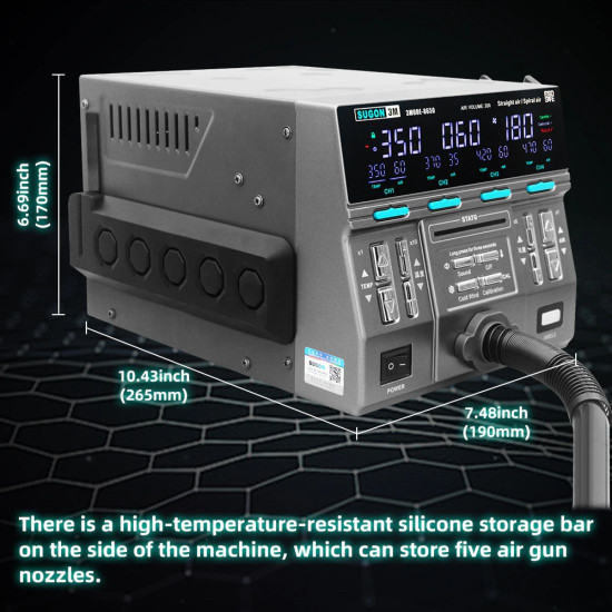 SUGON 8650 1300W INTELLIGENT DIGITAL DISPLAY HOT AIR GUN BGA DESOLDERING REWORK STATION - 3 MODE