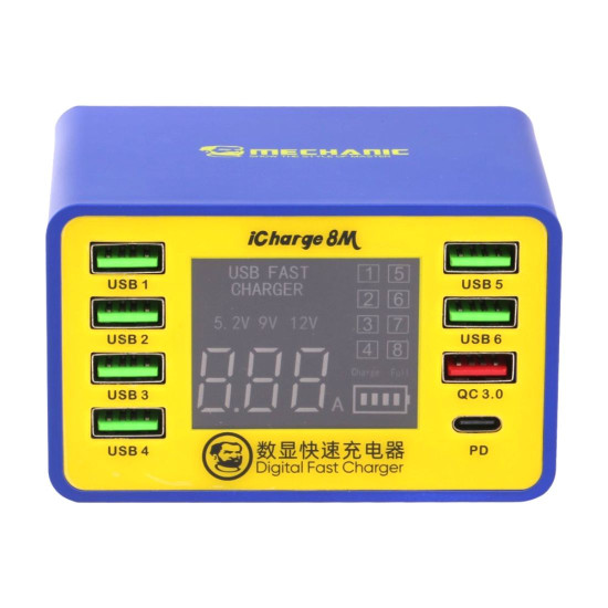 MECHANIC ICHARGE 8M 8 PORTS INTELLIGENT DIGITAL FAST CHARGER