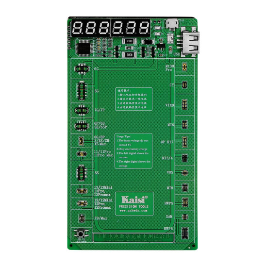 KAISI K-9208 2022 VERSION BATTERY CHARGING ACTIVATION BOARD FOR ANDROID & IPHONE 5G TO 13PRO MAX