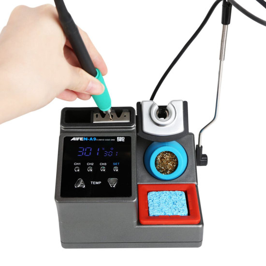 AIFEN A9 ELECTRONIC WELDING IRON DIGITAL DISPLAY SOLDERING STATION WITH HANDLE - 120W