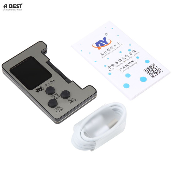 AY A108 MULTI-FUNCTION DOT MATRIX & BATTERY REPAIR PROGRAMMER FOR IPHONE 8 TO 14 PRO MAX