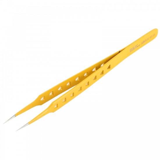 B&R BT-15 HIGH PRECISION HOLE DESIGN TWEEZER - STRAIGHT