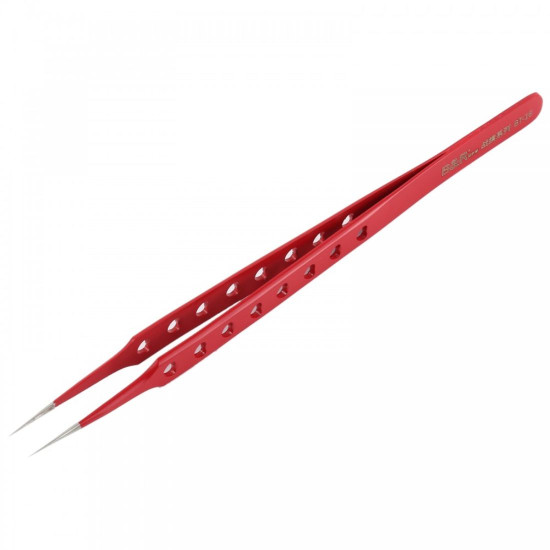 B&R BT-16 HIGH PRECISION HOLE DESIGN TWEEZER - STRAIGHT