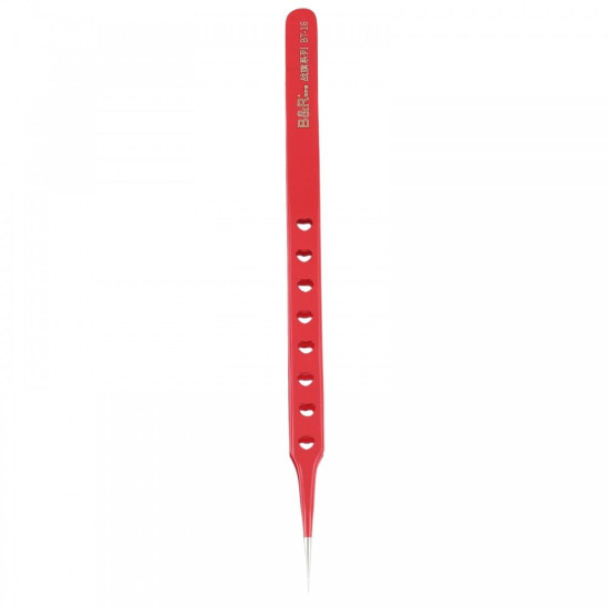 B&R BT-16 HIGH PRECISION HOLE DESIGN TWEEZER - STRAIGHT