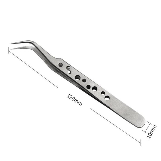 JYD 7-SA SR HOLE PRECISION TWEEZER - CURVED