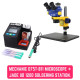 JABE UD-1200 INTELLIGENT SOLDERING STATION + MECHANIC D75T-B11 TRINOCULAR MICROSCOPE 