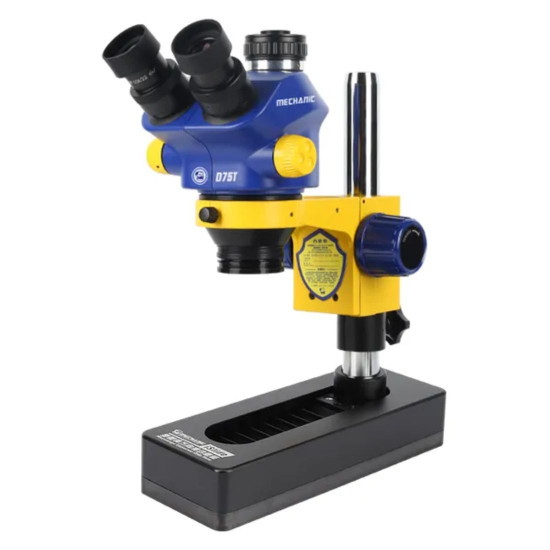 MECHANIC D75T-ISLIDE TRINOCULAR STEREO MICROSCOPE WITH SLIDING BASE