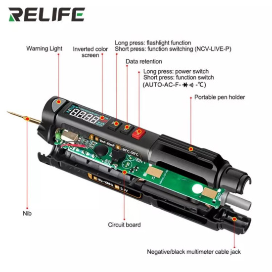 RELIFE DT-01 SMART PENTYPE MULTI-FUNCTION MINI MULTIMETER