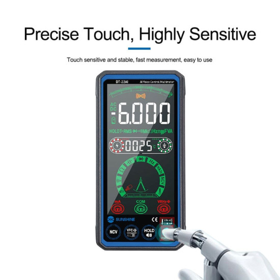 SUNSHINE DT-22AI TRUE RMS SMART VOICE CONTROL LCD MULTIMETER