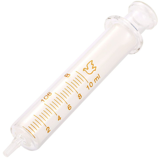 GLASS SYRINGE LUER WITH NEEDLE FOR FLUX/SOLDER PASTE - 10ML