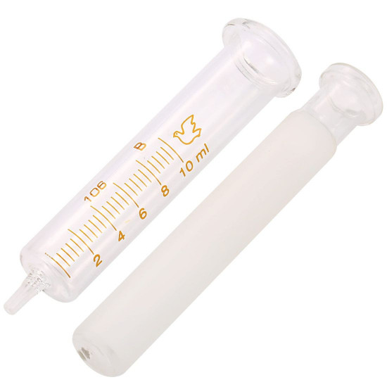 GLASS SYRINGE LUER WITH NEEDLE FOR FLUX/SOLDER PASTE - 10ML