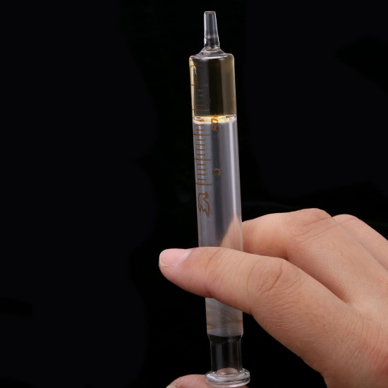 GLASS SYRINGE LUER WITH NEEDLE FOR FLUX/SOLDER PASTE - 10ML