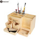 KAILIWEI G150 WOODEN CRAFT MULTIFUNCTIONAL STORAGE BOX WITH 4 DRAWERS