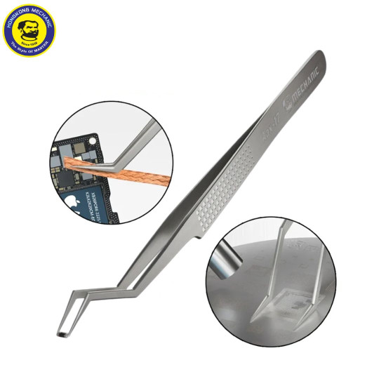 MECHANIC AAX-17 NON-MAGNETIC STAINLESS STEEL PRECISION IC & STENCILS PLANTING TWEEZER