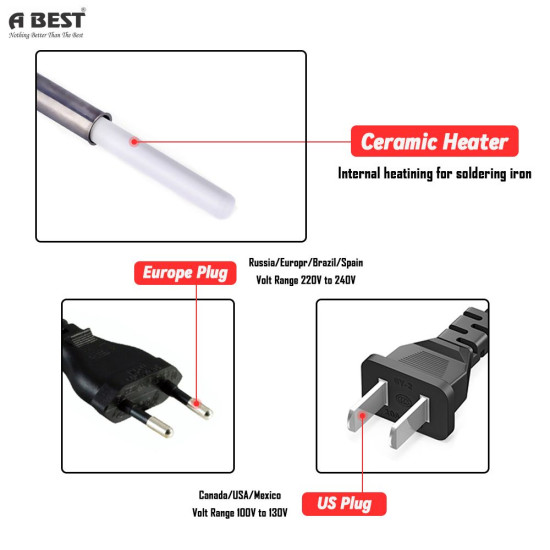 SOLDERING IRON 908 WITH TEMPERATURE CONTROLLER 60W WITH FREE 5 BITS