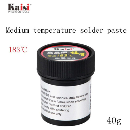 KAISI 183°C HIGH-TEMPERATURE MELTING POINT LEAD-FREE SOLDER PASTE FOR MOBILE PHONE BGA REPAIR - 40G