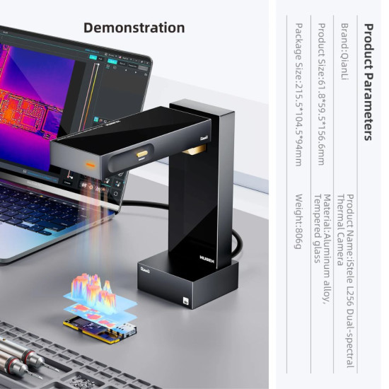 QIANLI L256 ISTELE DUAL-SPECTRAL THERMAL CAMERA SHORT CIRCUIT THERMOMETER FOR MOTHERBOARD REPAIR