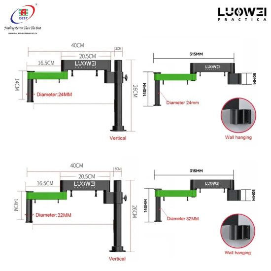 LUOWEI LW-017 MICROSCOPE ROTARY FOLDING 360° SINGLE ARM FIXED LIFTING MAINTENANCE INSPECTION BRACKET TOOL SUPPORT FOR STEREO MICROSCOPE 