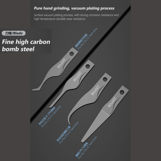 MAANT MY-102 MULTI-FUNCTIONAL CARBON STEEL BLADE SET FOR MOTHERBOARD GLUE REMOVAL