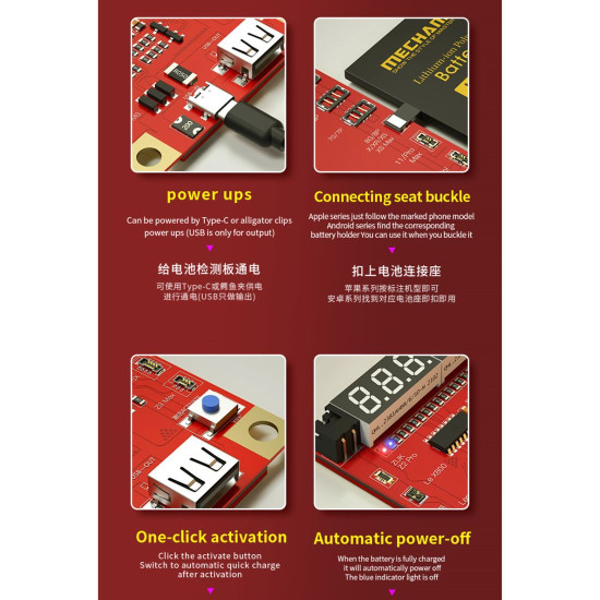 MECHANIC BA33 BATTERY ACTIVATION DETECTION BOARD FOR IPHONE AND ANDROID