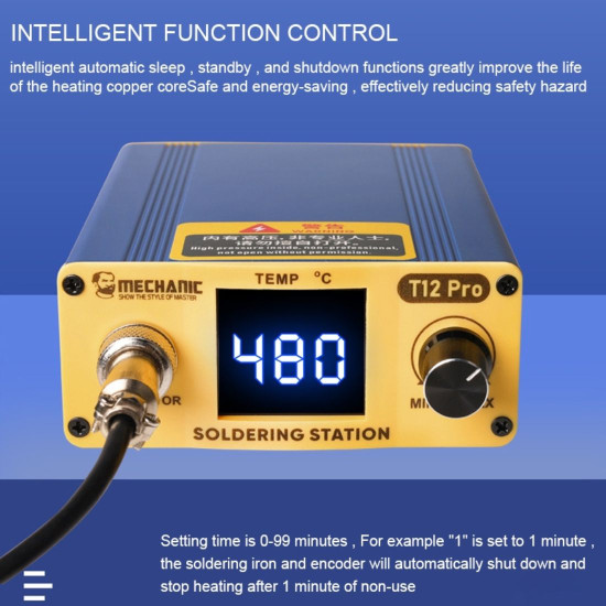 MECHANIC T12 PRO SOLDERING STATION WITH TEMPERATURE CONTROLLER - NEW UPDATED