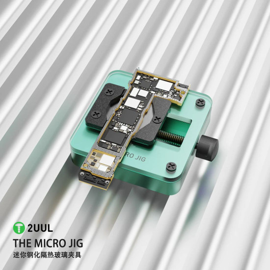 2UUL THE MICRO JIG IC FIXTURE WITH TEMPERED INSULATED GLASS FOR MOBILE PHONE MOTHERBOARD REPAIR