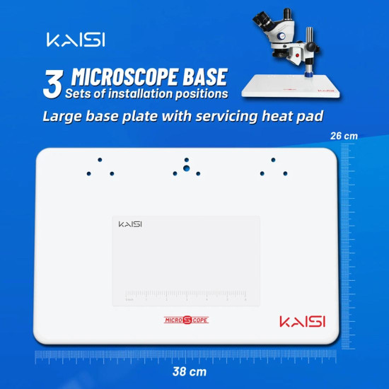 KAISI TX-350E 7X-50X STEREO 3D MICROSCOPE WITH EXHAUST FAN & BIG BASE FOR MOBILE PHONE PCB REPAIR - VERSION 1.2