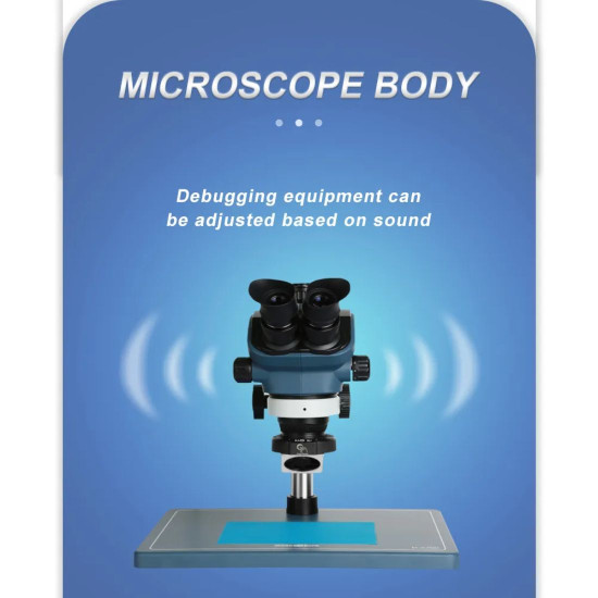 KAISI TX-350S 7X-50X STEREO 3D MICROSCOPE WITH EXHAUST FAN & BIG BASE FOR MOBILE PHONE PCB REPAIR