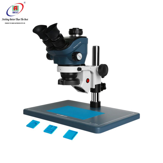 KAISI TX-350S 7X-50X STEREO 3D MICROSCOPE WITH EXHAUST FAN & BIG BASE FOR MOBILE PHONE PCB REPAIR