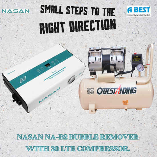 NASAN NA-B2 MINI BUBBLE REMOVER WITH 30 LTR COMPRESSOR