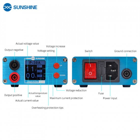 SUNSHINE P-30A SHORTKILLER PCB CIRCUIT DETECTION REPAIR BOX