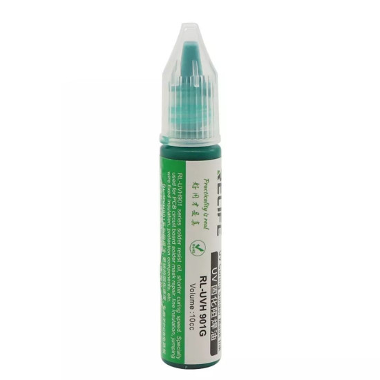 RELIFE RL-UVH 901G GREEN UV CURING SOLDER MASK INK - 10CC