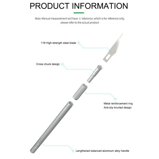 RELIFE RL-101E PRECISION ALUMINUM ALLOY CRAVING KNIFE SET FOR GLUE CUTTING