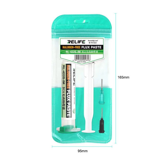 RELIFE RL-422S-IM HALOGEN FREE FLUX PASTE WITH PUSH & NEEDLES - 10CC