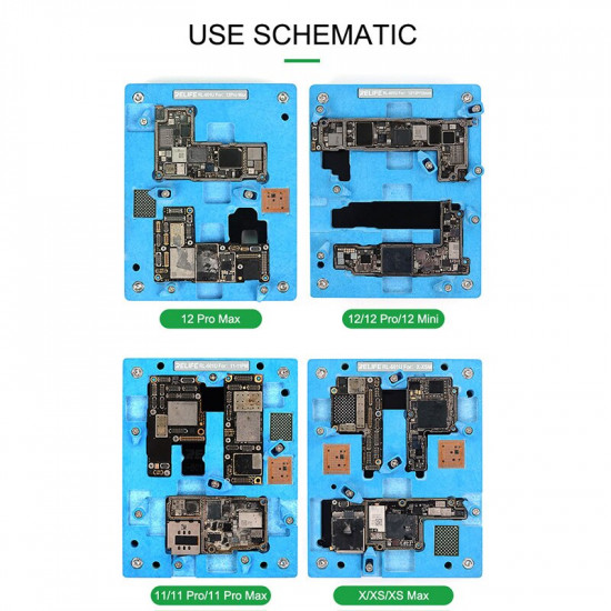 RELIFE RL-601U MODULAR PRECISION POSITIONING CLAMP IPHONE REPAIR MOTHERBOARD FIXTURE WITH BASE FOR IPX-12 SERIES