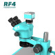 RF4 RF-7050TVD2-2KC1 TRINOCULAR STEREO MICROSCOPE WITH MULTIFUNCTIONAL ALUMINUM ALLOY BASE 7X~50X ZOOM - 3D CONTINUOUS ZOOM