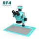 RF4 RF-7050TVD2-2KC1 TRINOCULAR STEREO MICROSCOPE WITH MULTIFUNCTIONAL ALUMINUM ALLOY BASE 7X~50X ZOOM - 3D CONTINUOUS ZOOM