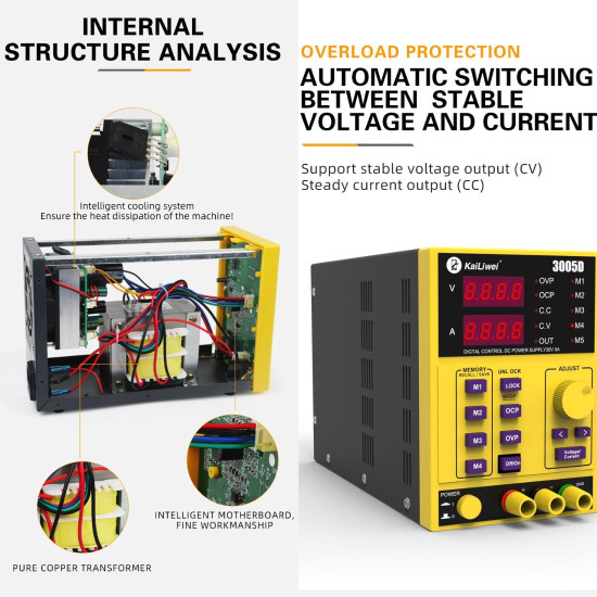 KAILIWEI 3005D 30V / 5AMP MULTIFUNCTIONAL DC STABILIZED POWER SUPPLY 