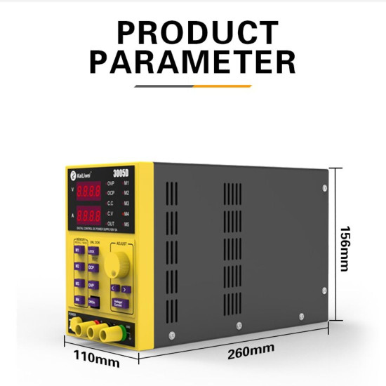 KAILIWEI 3005D 30V / 5AMP MULTIFUNCTIONAL DC STABILIZED POWER SUPPLY 