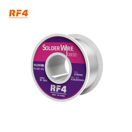 RF4 RF-106A LOW TEMPERATURE MELTING POINT SOLDERING TIN WIRE - 100G